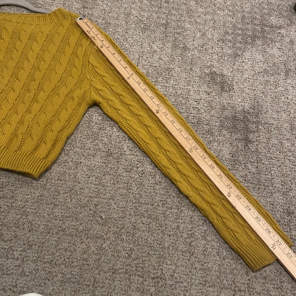 Top shop mustard yellow cropped sweater perfect for fall! - Picture 6 of 9